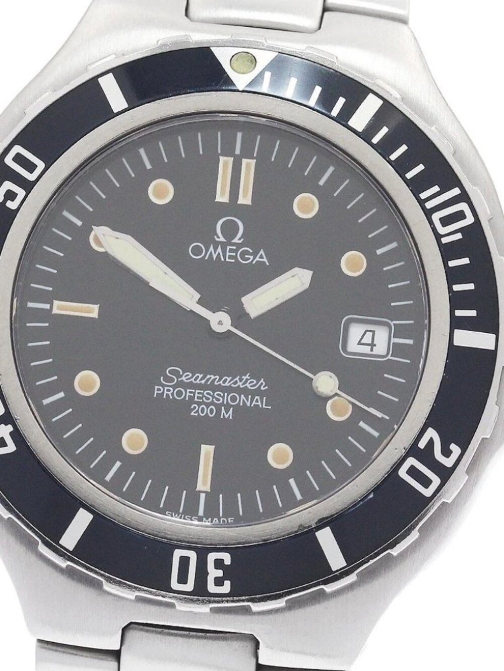 OMEGA Seamaster200m Date Black Dial Quartz Men's Watch_960151